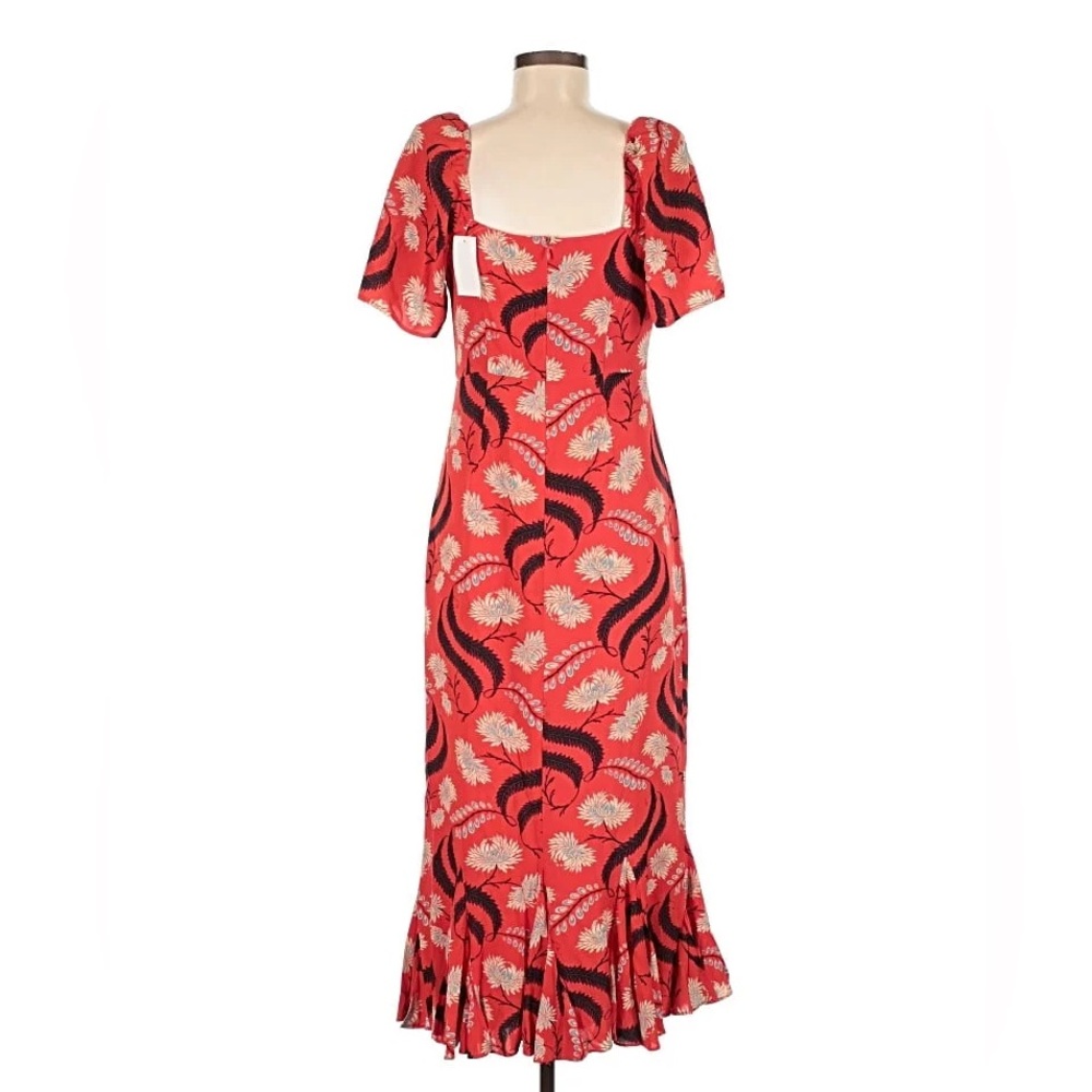 RHODE NWT Ramona Floral Maxi Dress in Bright Red Kiku, Size 6, Breki - Picture 6 of 10